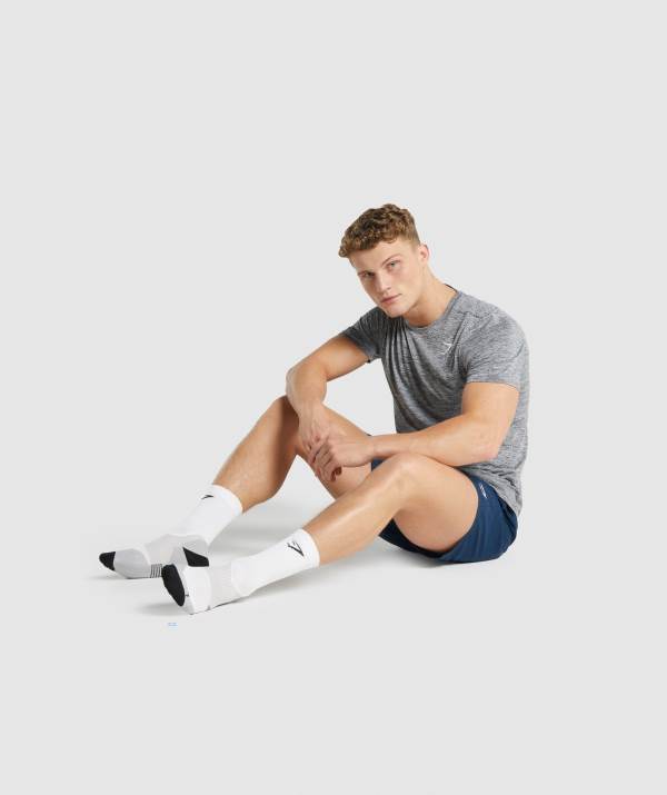 Panske Ponozky Gymshark Crew Performance Biele | RP6741025